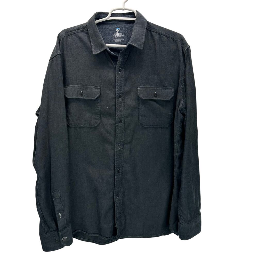 Kuhl Descendr Flannel Men's Charcoal Gray Long Sleeve Button Up Shirt XL